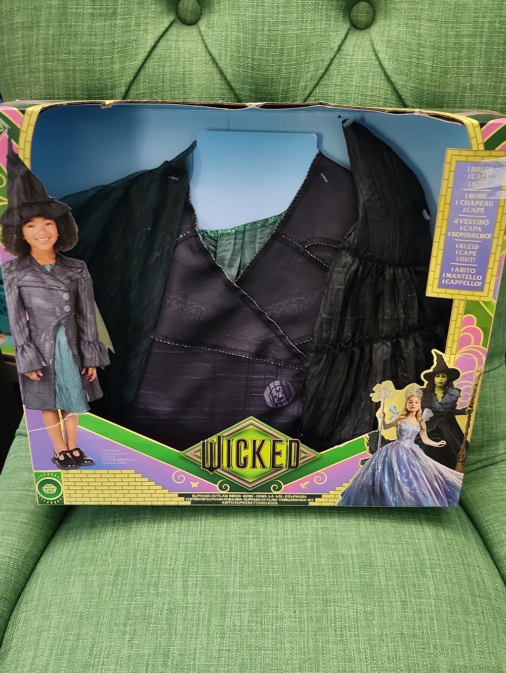 Wicked Elphaba Kids Costume - Black and Green